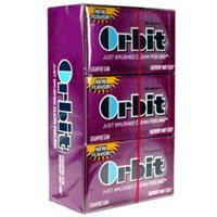Wrigleys orbit sugarfree gum raspberry mint - 14 piece pack, 12 count box