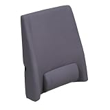 Duro-Med Deluxe Adjustable Back Support with Adjustable Lumbar Center Cushion, Grey