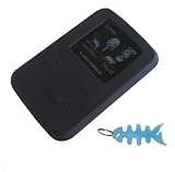 HappyZone - Silicone Skin Case (Black) + Fishbone Style Keychain for SanDisk Sansa Clip Zip (4 GB / 8GB) MP3 Player