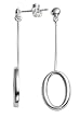 Sterling Silver Oval Dangle Earrings