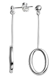 Sterling Silver Oval Dangle Earrings