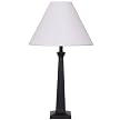 Wood Tower Table Lamp - Black Finish