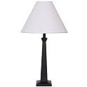 Black Finish Wood Tower Table Lamp