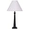 Wood Tower Table Lamp - Black Finish