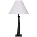 Black Finish Wood Tower Table Lamp