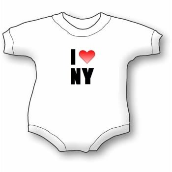 I Love New York Baby Ultrasoft Onesie