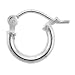 Sterling Silver Tiny Hoop Earrings with Snap-Bar Closure. over 3/8" (10 mm) Diameter.
