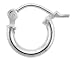Sterling Silver Tiny Hoop Earrings, over 3/8 (10mm) Diameter