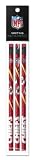 Kansas City Chiefs 3 Pack Wood Pencil in Clear Bag with Header - NFL (12005-QUN)