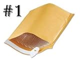 150 (One Hundred Fifty) Size #1 Kraft Road Warrior® Self-seal Cushioned Bubble Mailer/Padded Envelopes (2 Fin with 1 1/2 Extra Long Flap). Outside Dimension is 8