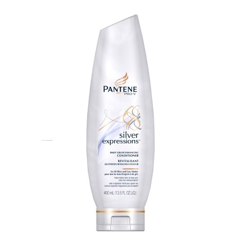 Pantene Pro-V Silver Expressions Daily Color Enhancing Conditioner, Gray to Silver Shades, 13.5-Ounce Bottles (Pack of 3)