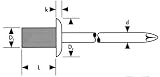 Eigenschaften   / Blindniet CAP Al/VA Stand Flachrdk. 4,0x 9,5 Gesipa
