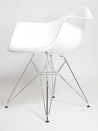 Charles & Ray Eames Style Style DAR Eiffel Dining Lounge Chair (White)