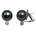 14K white gold 12mm Black Tahitian cultured pearl and diamond .80 t.d.w. earring