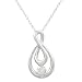 Sterling Silver 1/5ct Round Diamond Pendant Necklace (GH, I1-I2)