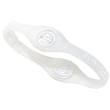 POWER BALANCE(パワーバランス) SILICONE WRISTBAND (パワーバランス シリコンリストバンド) Clear/ White M