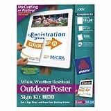 Avery Otdor Pster Sign Kit Whit 18 X 24 2 Signs Per Package