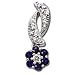 Blue Sapphire and Diamond Flower Necklace
