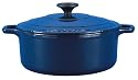Chasseur Cast Iron Round Casserole Blue 22cm