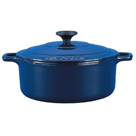 Chasseur Cast Iron Round Casserole Blue 22cm