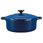 Chasseur Cast Iron Round Casserole 24cm 3.5l Cobalt Blue