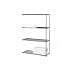 LLR70061 - Starter Shelving Unit,4 Shelves/4Posts,48x18x72,BK