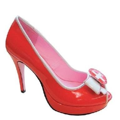 The Sexy Nurse Costume Shoes 4 Peep Toe with 1/2 Platform