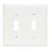 Pass & Seymour TP2W TradeMaster Two-Gang Two-Toggle Wall Plate, White