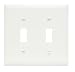 Pass & Seymour TP2W TradeMaster Two-Gang Two-Toggle Wall Plate, White
