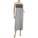Plus Size Gray Smocked Bodice Maxi Babydoll Dress - 2X