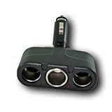 Black 12V Triple Car Cigarette Cigar Charger Adapter