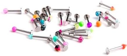 DBCY®Acrylic Ball Lip Ring Stud Piercing Bars Random Colour（100pcs)