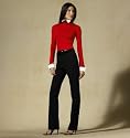 Ralph Lauren Woman/ Black Classic Cotton Twill Pant (16W)