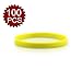 GOGO 100 Pcs Thin Silicone Wristbands for Adults, 1/5