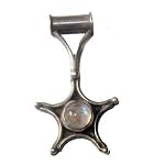 Moonstone Pendant 02 Sterling Silver Rainbow Blue Sheen Star Gem 1.2