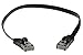 SF Cable, 1.5 ft Premium UltraFlat CAT6 550 MHZ Flat Patch Cable Black