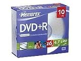 Memorex DVD+R 16x 10pack Jewel Case