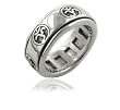 Sterling Silver OM or Aum Hindu Yoga Symbol Spinning Motion Ring (Size 4,5,6,7,8,9,10,11,12,13,14,15)