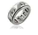 Sterling Silver OM or Aum Hindu Yoga Symbol Spinning Motion Ring (Size 4,5,6,7,8,9,10,11,12,13,14,15)