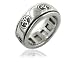 Sterling Silver OM or Aum Hindu Yoga Symbol Spinning Motion Ring (Size 4,5,6,7,8,9,10,11,12,13,14,15)