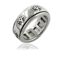 Sterling Silver OM or Aum Hindu Yoga Symbol Spinning Motion Ring Size 4(Sizes 4,5,6,7,8,9,10,11,12,13,14,15)