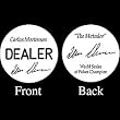 Set of 3 CARLOS MORTENSEN Professional Collector's Dealer Button