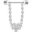 Crystalline Jeweled PETALS of PASSION Dangle Nipple Shield