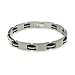 Men's Stainless Steel Bracelet with Brushed Links
