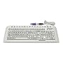 Large Print USB Computer Keyboard (White with Black Letters) for Visually Impaired Individuals