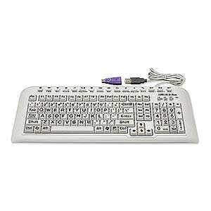 Cover image : Large Print USB Computer Keyboard (White with Black Letters) for Visually Impaired Individuals