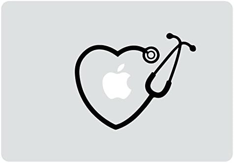 RN Stethoscope heart Apple MacBook Decal, Fits 11"/13" Air and 13"/15"/17" MacBooks