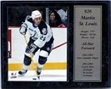 Martin St. LouIs of the Tampa Bay Lightning Photograph with StatIsticIstics Nested on a 12" x 15" Plaque