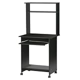 Computer Table with Hutch - Black