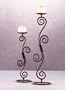 Wrought Iron, Swirl Design, Hammered Candlestick Holders